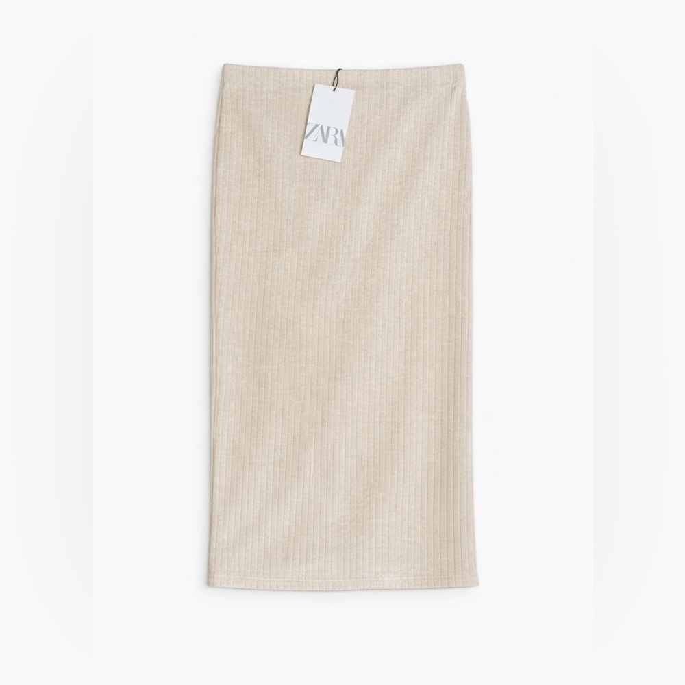 Zara Light Beige Women's Pencil Skirt Size Medium